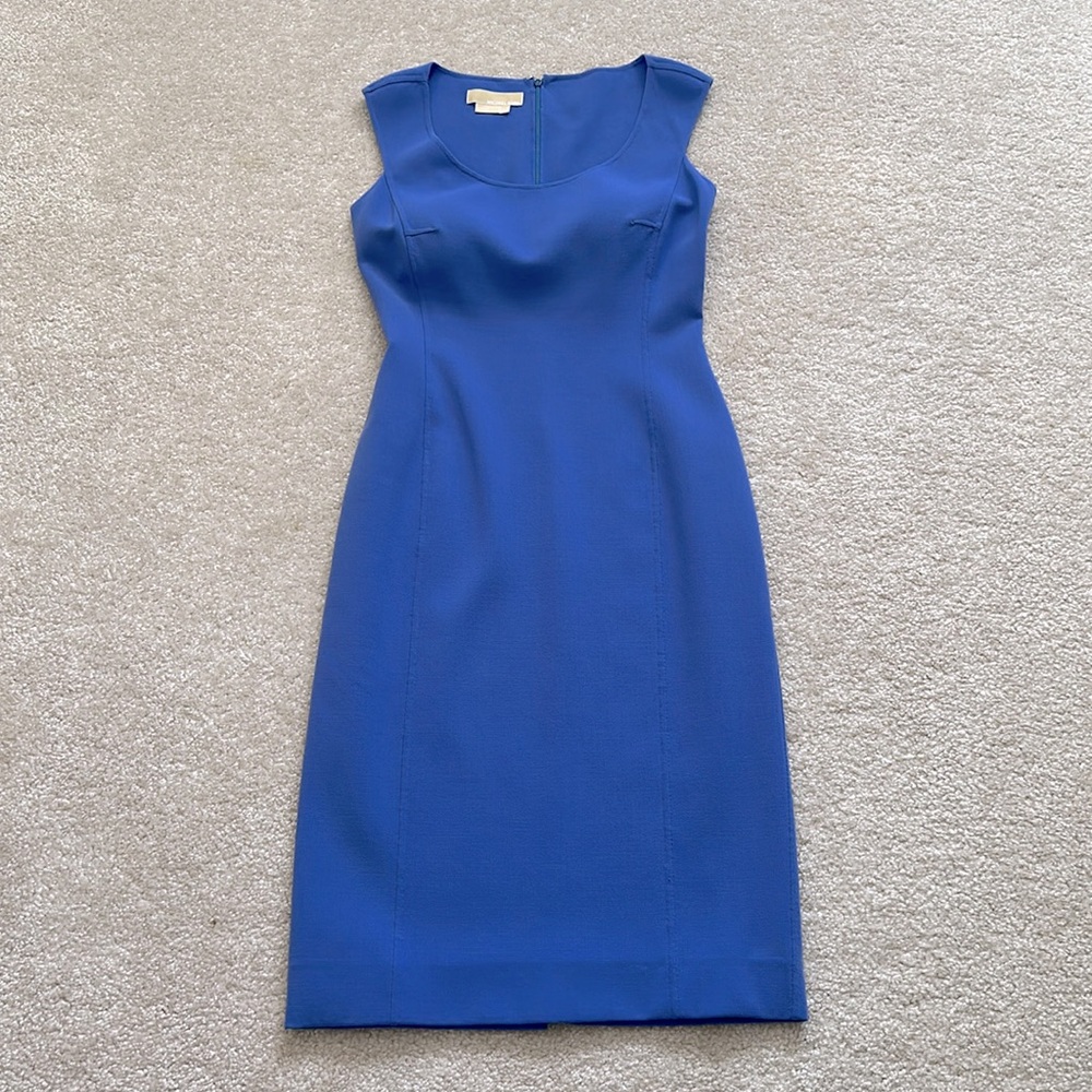 Michael Kors Collection double faced wool sheath dress. Hidden zip. Light wght